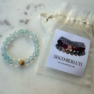 Sisco and Berluti Beaded Aquamarine Bracelet
